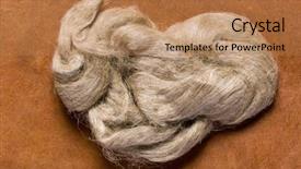  Presentation with audiotape production - Slide deck featuring non woven fabric - raw jute fiber as it background and a coral colored foreground