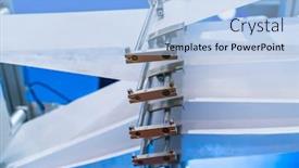  Presentation with woven - Slide deck with non-woven-material-on-automatic background and a light blue colored foreground