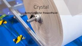  Presentation with woven - Colorful PPT theme enhanced with non-woven-material-on-automatic backdrop and a coral colored foreground