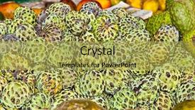  Presentation with sugar - Presentation theme consisting of noni - sugar apple or exotic fruits background and a yellow colored foreground