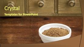  Presentation with noni fruit - Slide deck enhanced with noni fruit powder from hawaiian background and a tawny brown colored foreground