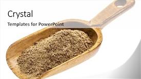  Presentation with noni fruit - Slide deck with noni fruit powder background and a white colored foreground