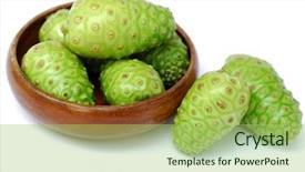  Presentation with noni fruit - Colorful slides enhanced with noni fruit backdrop and a mint green colored foreground