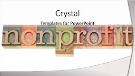  Presentation with nonprofit - Amazing presentation design having nonprofit - isolated word in vintage backdrop and a white colored foreground