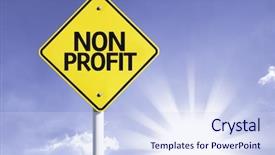  Presentation with non profit - Theme with nonprofit - non profit road sign background and a sky blue colored foreground