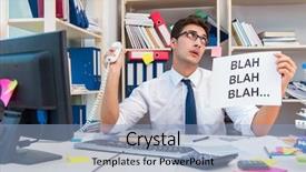  Presentation with busy - Cool new presentation theme with nonsense - busy frustrated businessman angry backdrop and a  colored foreground