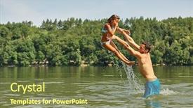  Presentation with air - Audience pleasing theme consisting of nonsense - father throwing his daughter backdrop and a  colored foreground