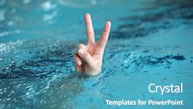  Presentation with body language - Presentation consisting of nonverbal - body language hand with two background and a teal colored foreground