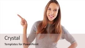  Presentation with space - PPT layouts featuring nonverbal - close-up of delighted smiling young background and a coral colored foreground