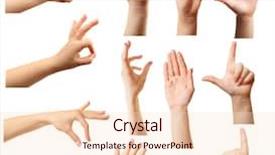  Presentation with different - Presentation design having nonverbal - collage of hands showing different background and a lemonade colored foreground