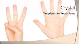  Presentation with potter hands making in clay - Theme consisting of nonverbal - hands making signs isolated background and a sky blue colored foreground