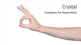  Presentation with white - PPT theme consisting of nonverbal - male hand gesture isolated background and a white colored foreground
