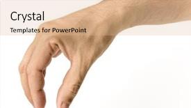  Presentation with white - PPT theme having nonverbal - male hand reaching for something background and a coral colored foreground