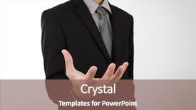  Presentation with business - Cool new theme with nonverbal - open hand of business man backdrop and a violet colored foreground