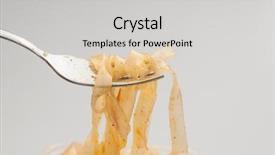  Presentation with food white - Presentation theme with noodle salad with carrot slide background and a light gray colored foreground