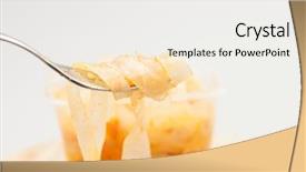  Presentation with food white - Colorful presentation enhanced with noodle salad with carrot slide backdrop and a white colored foreground