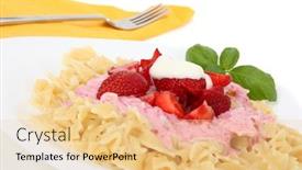  Presentation with noodle - Beautiful slides featuring noodle-with-strawberry backdrop and a lemonade colored foreground