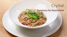  Presentation with noodle - Cool new slides with noodle-with-vegetables backdrop and a lemonade colored foreground