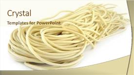  Presentation with noodles - Beautiful presentation theme featuring noodles backdrop and a cream colored foreground