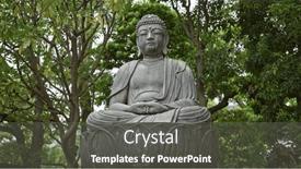  Presentation with zen - Presentation theme with nopeople-buda-zen-statue and a gray colored foreground