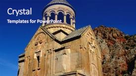  Presentation with armenia - Slides consisting of noravank monastery armenia background and a navy blue colored foreground