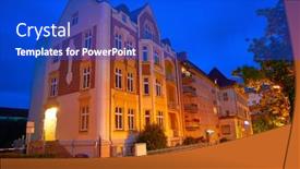  Presentation with city night - Audience pleasing slide set consisting of nordhausen-city-at-night backdrop and a cobalt blue colored foreground