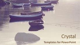  Presentation with boats electronics - PPT layouts consisting of nordic nature - boats in norway background and a lemonade colored foreground