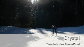  Presentation with skiing - PPT layouts with nordic-skiing-or-cross-country background and a sky blue colored foreground