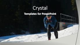  Presentation with skiing - PPT layouts enhanced with nordic-skiing-or-cross-country background and a black colored foreground