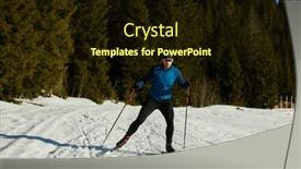  Presentation with skiing - Presentation consisting of nordic-skiing-or-cross-country background and a  colored foreground