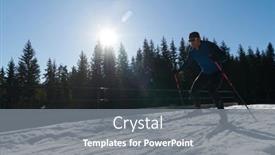  Presentation with skiing - Slide deck enhanced with nordic-skiing-or-cross-country background and a gray colored foreground