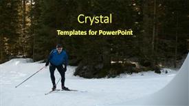  Presentation with skiing - Slides with nordic-skiing-or-cross-country background and a wine colored foreground