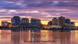  Presentation with virginia - Presentation theme consisting of norfolk-virginia-usa-downtown-city background and a tawny brown colored foreground