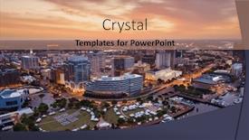  Presentation with virginia - Slide deck enhanced with norfolk-virginia-usa-downtown-city background and a coral colored foreground