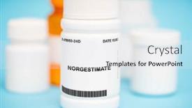  Presentation with hormone - Theme with norgestimate-is-a-synthetic-hormone background and a white colored foreground