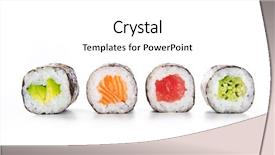  Presentation with avocado - Beautiful PPT theme featuring nori closeup of delicious japanese backdrop and a white colored foreground