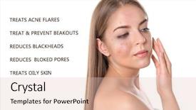  Presentation with skin care - Colorful slide set enhanced with normal - skin care concept young woman backdrop and a lemonade colored foreground