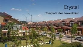  Presentation with beautiful scenery of kuala lumpur - Colorful slides enhanced with normal development - suburbs housing area in kuala backdrop and a teal colored foreground