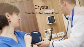  Presentation with high blood pressure - Colorful PPT theme enhanced with normal stress - high blood pressure measure backdrop and a  colored foreground