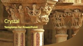  Presentation with mosaic law - Presentation theme having normans - capitel and column mosaic detail background and a  colored foreground