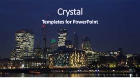  Presentation with stock exchange - Cool new theme with normans - city of london one backdrop and a navy blue colored foreground