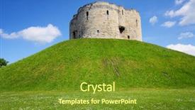  Presentation with tower - Beautiful theme featuring normans - clifford's tower at york backdrop and a tawny brown colored foreground