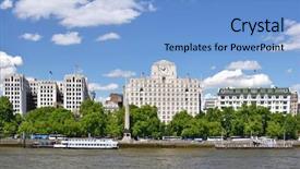  Presentation with london - Cool new presentation with normans - london across thames river backdrop and a light blue colored foreground