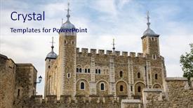  Presentation with medieval london - PPT theme having normans - medieval white tower background and a sky blue colored foreground