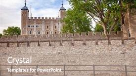  Presentation with castle wall - PPT layouts with normans - outer curtain wall background and a coral colored foreground