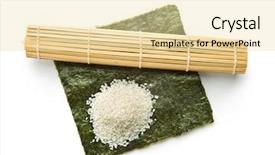  Presentation with white sheet - Cool new slides with noro - green nori sheet rice backdrop and a blonde colored foreground