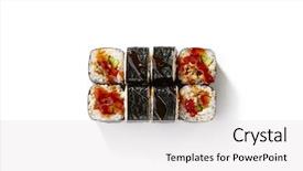  Presentation with cucumber cream - Cool new presentation theme with noro - set of uramaki sushi backdrop and a white colored foreground