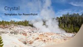  Presentation with yellowstone - Colorful slides enhanced with norris-geyser-basin backdrop and a teal colored foreground
