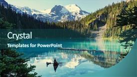  Presentation with america canada - Slide set having north america - beautiful joffre lake in canada background and a ocean colored foreground