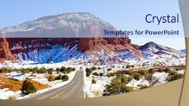  Presentation with capitol - Cool new presentation theme with north america - capitol reef national park backdrop and a sky blue colored foreground